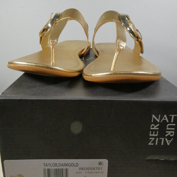 Naturalizer Womens Taylor T-Strap Slingback Flat Sandal 8 Wide - Picture 10 of 12